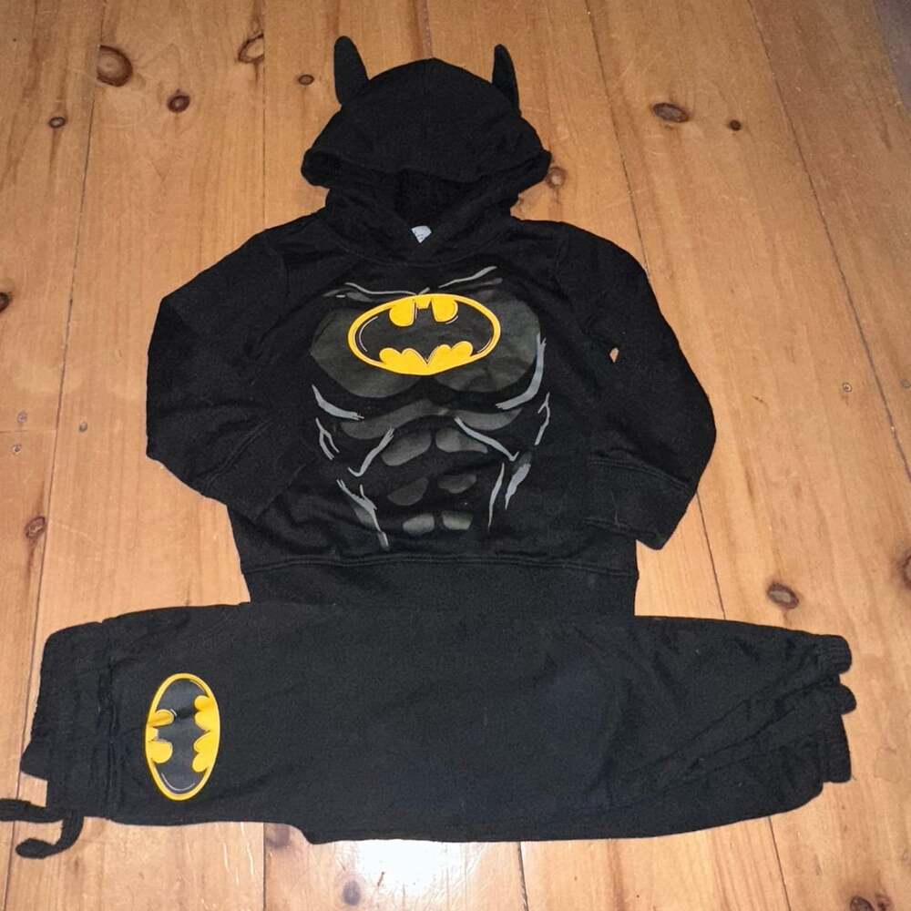Gap DC Comics Batman Hoodie Set Size 4T Black